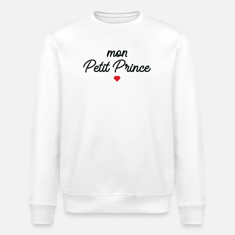 Mon Petit Prince Cœur Rouge - Sweat bio ROLLER Stanley/Stella Unisexe - blanc