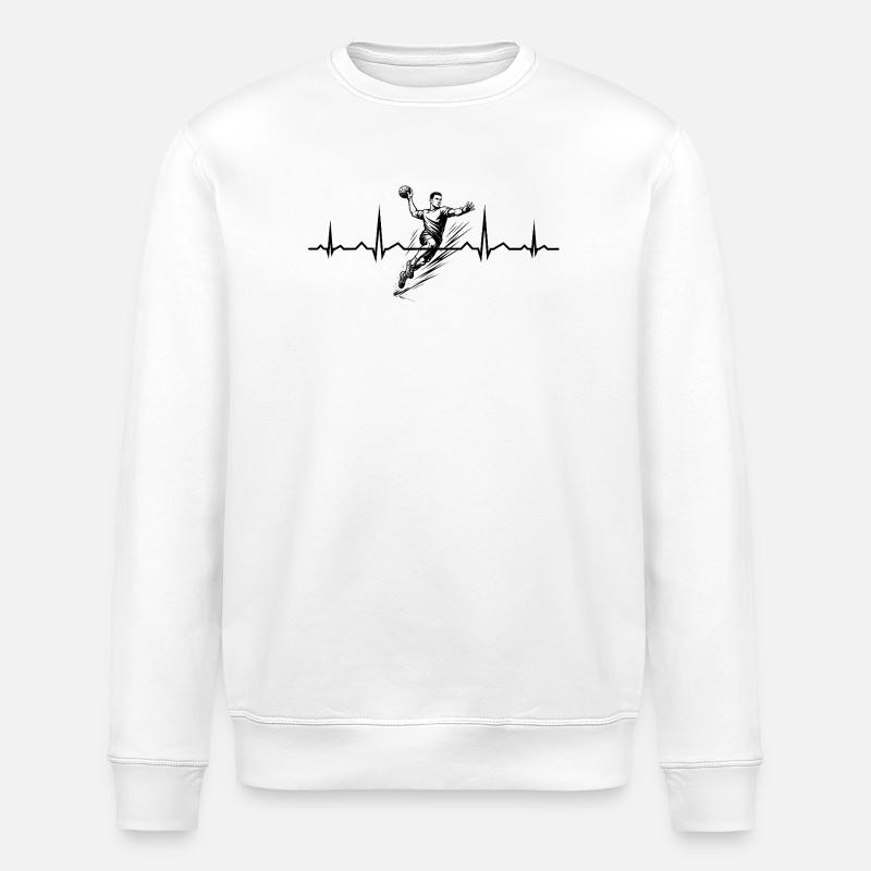 Idée simple de handball pour hommes - Sweat bio ROLLER Stanley/Stella Unisexe - blanc