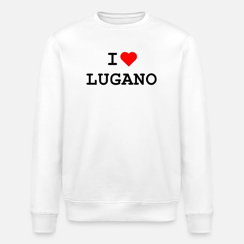 J’adore Lugano - Ich liebe Lugano - Sweat bio ROLLER Stanley/Stella Unisexe - blanc