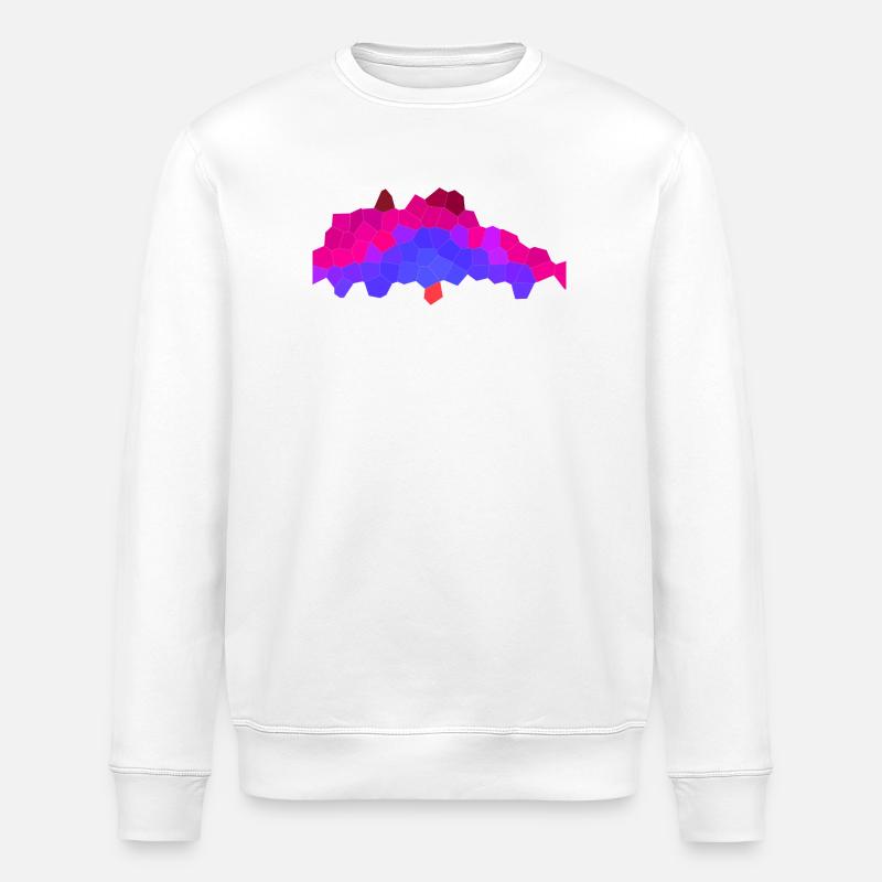 Berry Neon Horizon - Stanley/Stella Unisex Bio-Sweatshirt ROLLER - Weiß