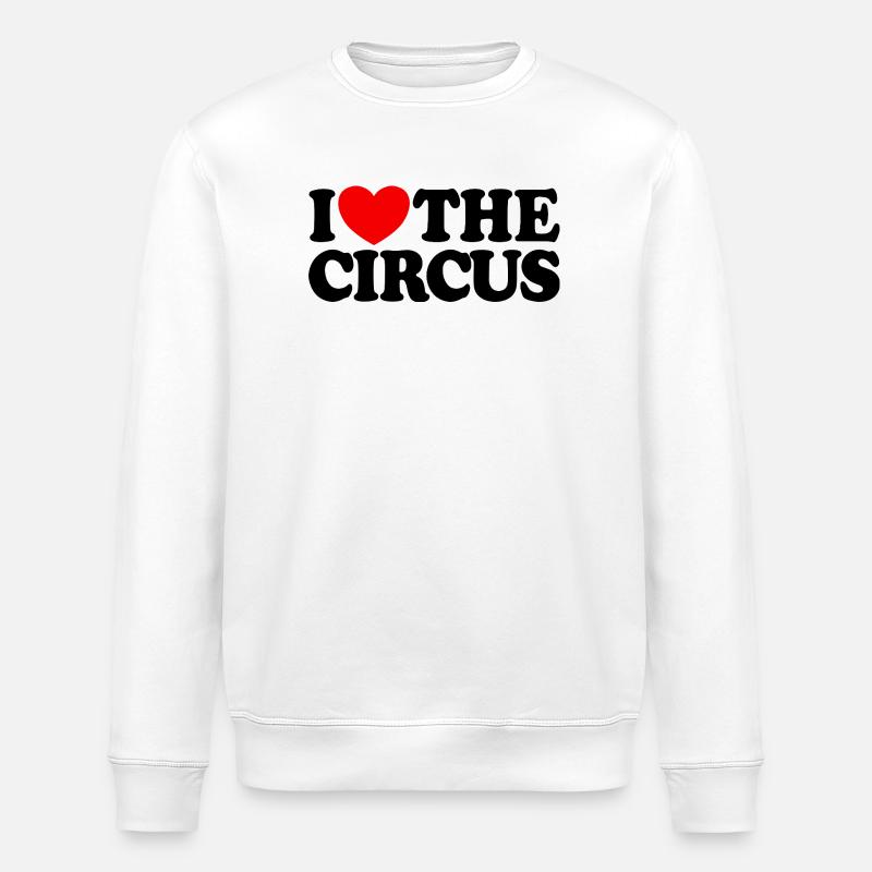 Ich liebe den Zirkus - Stanley/Stella Unisex Bio-Sweatshirt ROLLER - Weiß
