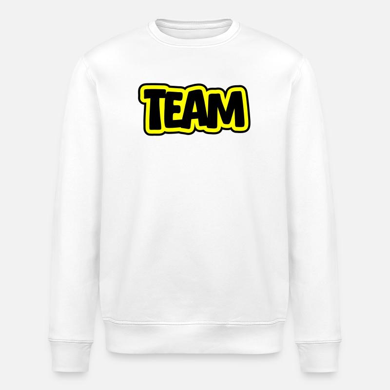Team Schriftzug - Stanley/Stella Unisex Bio-Sweatshirt ROLLER - Weiß