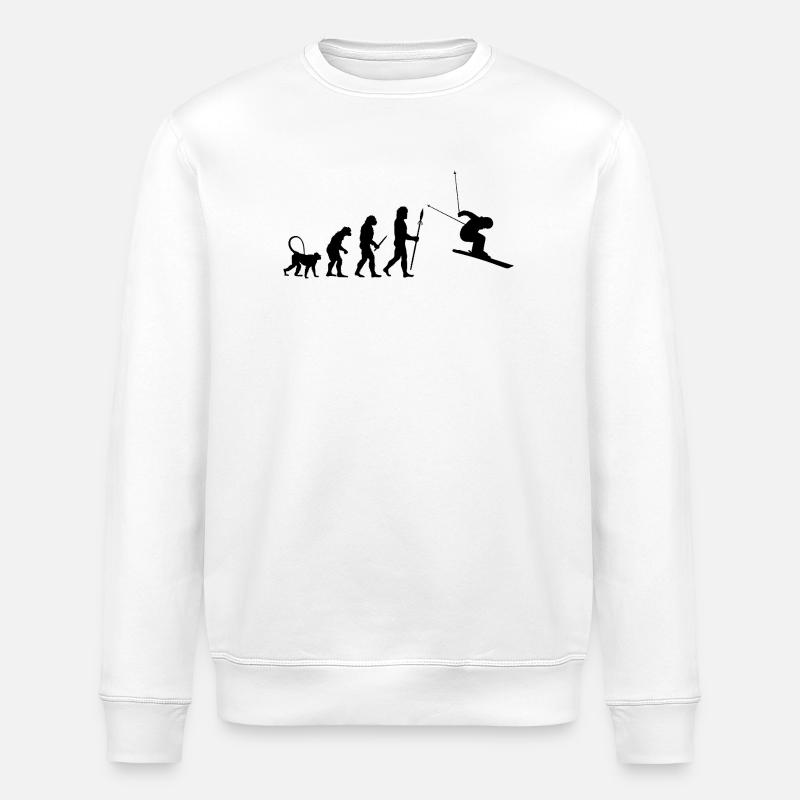 Évolution du skieur - Sweat bio ROLLER Stanley/Stella Unisexe - blanc