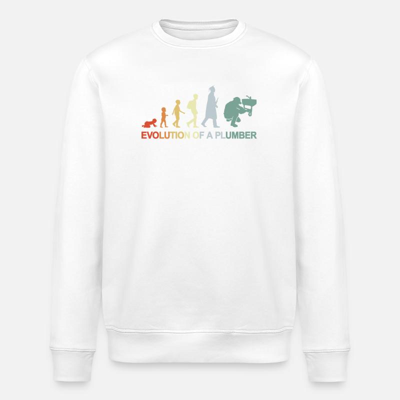 VVS-udviklingen - Stanley/Stella økologisk unisex-sweatshirt ROLLER - hvid