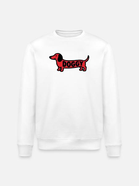 Dachshund Dog Doggy Saying Red - Stanley/Stella ROLLER Unisex Organic Sweatshirt - white