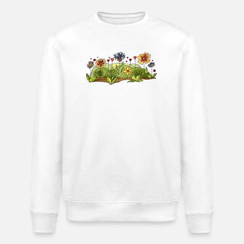 Blumen - Stanley/Stella Unisex Bio-Sweatshirt ROLLER - Weiß