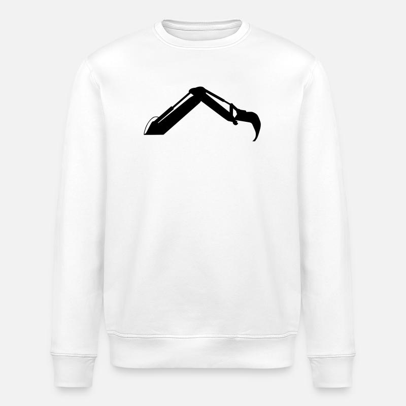 Baggerarm – Grabekraft - Stanley/Stella Unisex Bio-Sweatshirt ROLLER - Weiß