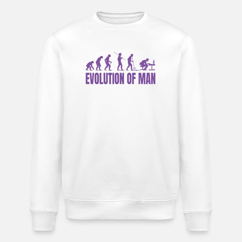 Programmeur Computer Freak Evolution Rétro - Sweat bio ROLLER Stanley/Stella Unisexe - blanc