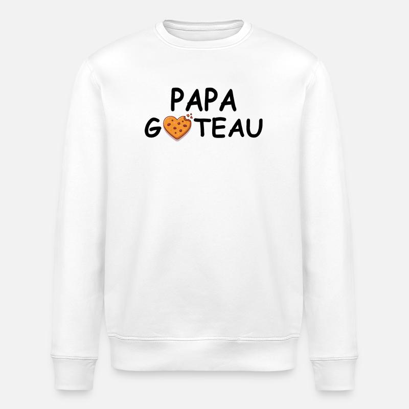 Daddy Cake - Papa Kitchen Gift - Stanley/Stella ROLLER Unisex Organic Sweatshirt - white