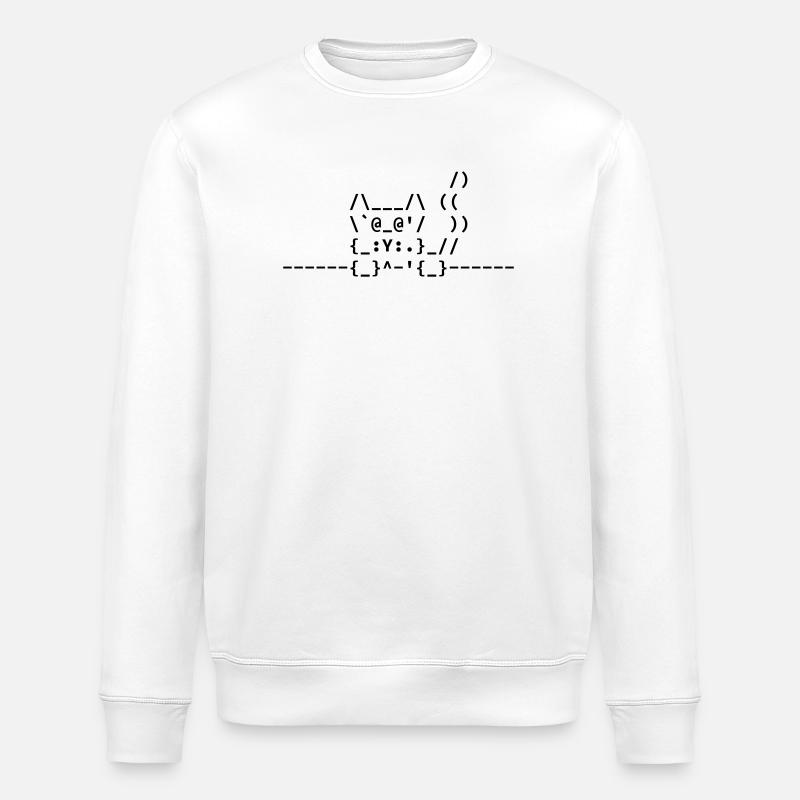 Chat Ascii - Sweat bio ROLLER Stanley/Stella Unisexe - blanc
