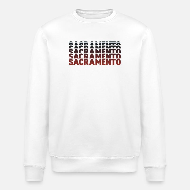 Sacramento Gradient Schriftzug Mehrfach - Stanley/Stella Unisex Bio-Sweatshirt ROLLER - Weiß