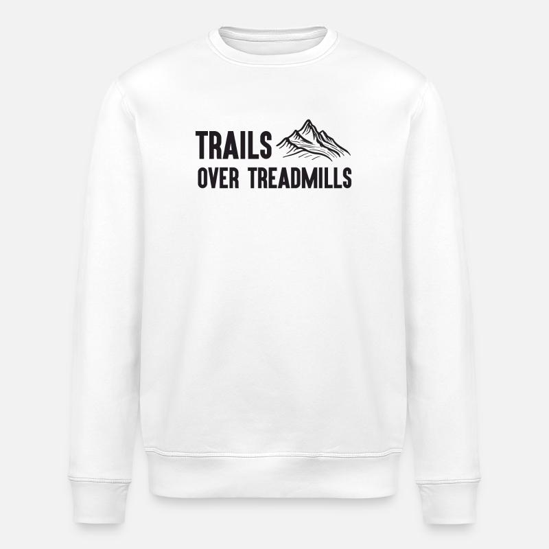 Trailrunning - Trails über Laufbänder - Stanley/Stella Unisex Bio-Sweatshirt ROLLER - Weiß