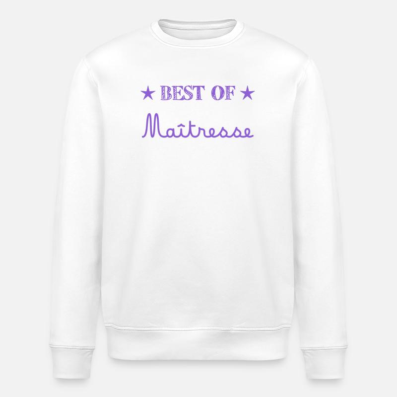 MAÎTRESSE. MERCI. MERCI MAÎTRESSE - Sweat bio ROLLER Stanley/Stella Unisexe - blanc
