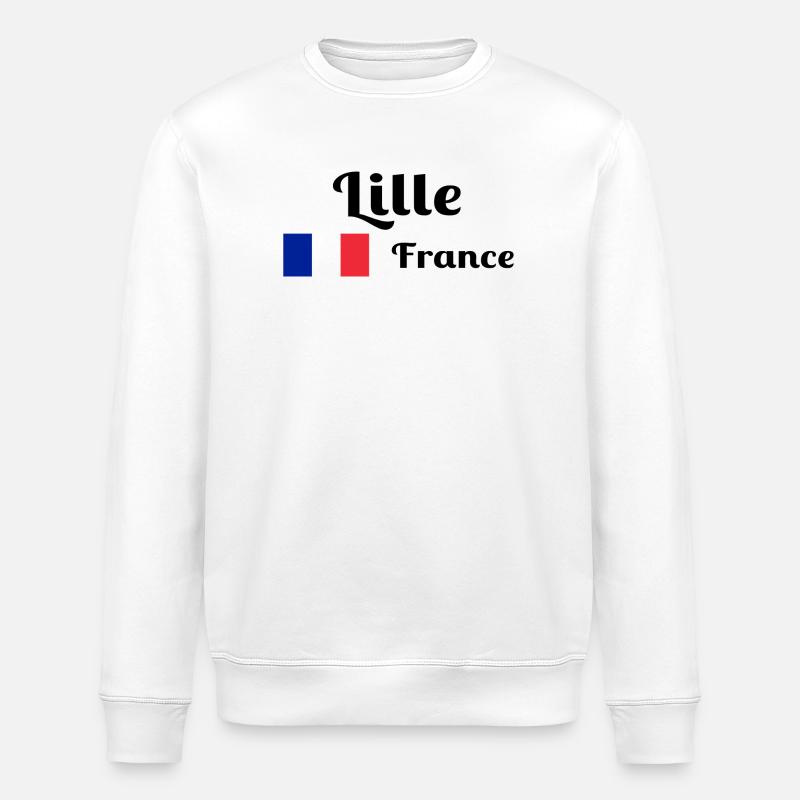 Lille Frankreich - Stilvolle Drucke - Stanley/Stella Unisex Bio-Sweatshirt ROLLER - Weiß