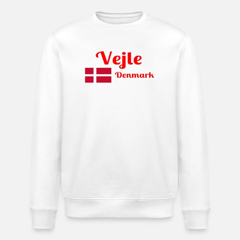 Vejle Danemark - Imprimés élégants - Sweat bio ROLLER Stanley/Stella Unisexe - blanc