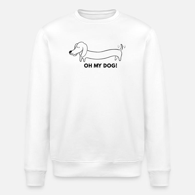 Dessin animé Long Teckel - Sweat bio ROLLER Stanley/Stella Unisexe - blanc