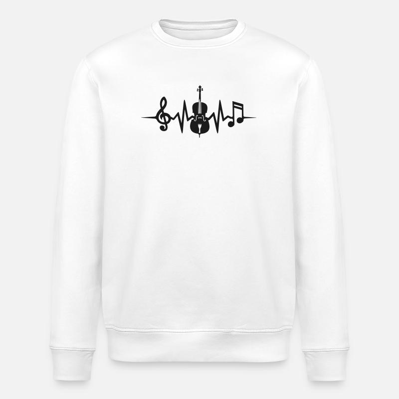 Violoncelle Heartbeat Violoncelle Violoncelle - Sweat bio ROLLER Stanley/Stella Unisexe - blanc