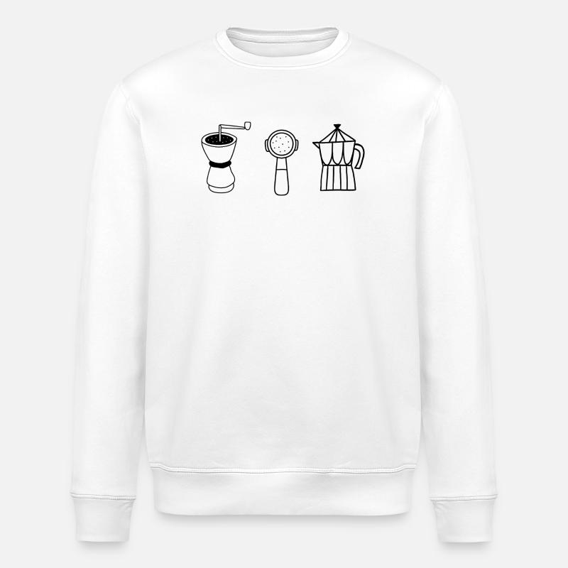 Évolution café  - Sweat bio ROLLER Stanley/Stella Unisexe - blanc