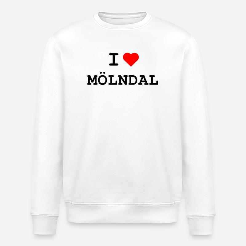 Ich liebe Mölndal - J’aime Mölndal - Sweat bio ROLLER Stanley/Stella Unisexe - blanc