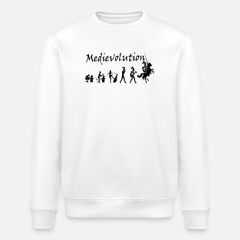 Medievolution – Medieval Evolution - Stanley/Stella ROLLER Unisex Organic Sweatshirt - white