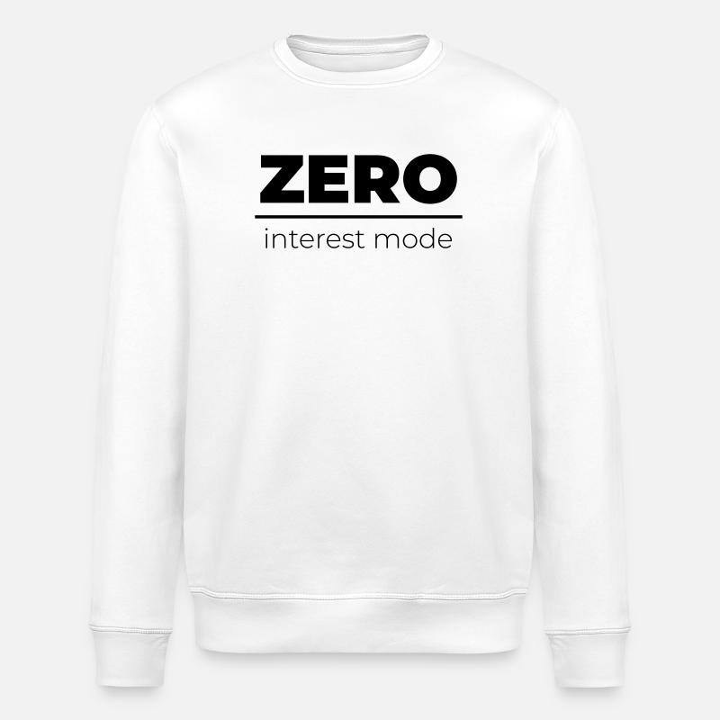 Mode Zéro Intérêt | Énoncé minimal - Sweat bio ROLLER Stanley/Stella Unisexe - blanc