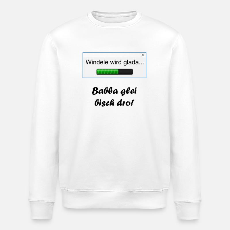 Windele wird glada... - Stanley/Stella Unisex Bio-Sweatshirt ROLLER - Weiß