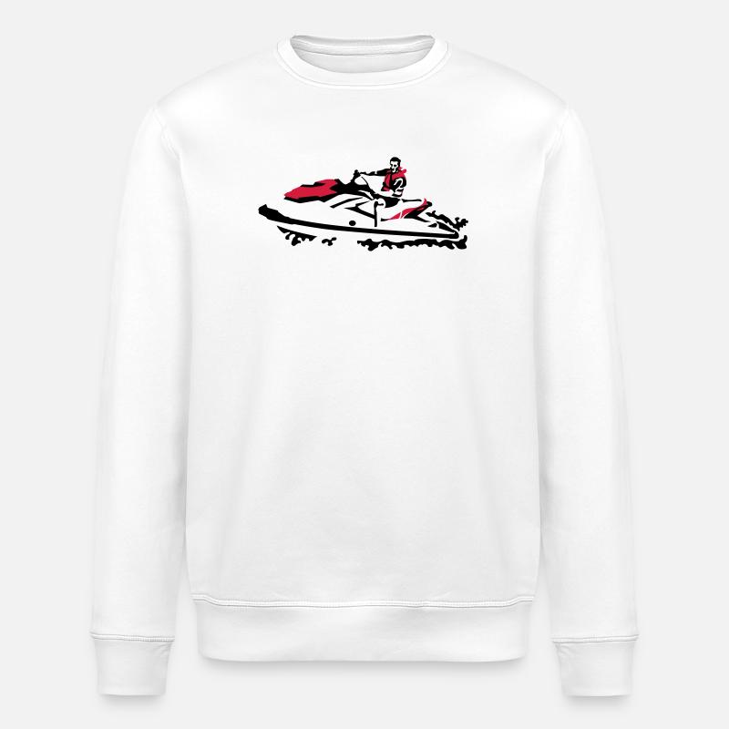 jetski - Stanley/Stella ROLLER Unisex Organic Sweatshirt - white