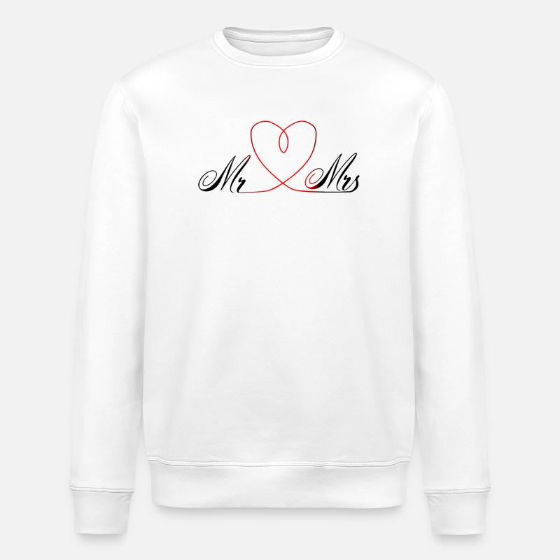 Mr. & Mrs - Stanley/Stella Unisex Bio-Sweatshirt ROLLER - Weiß