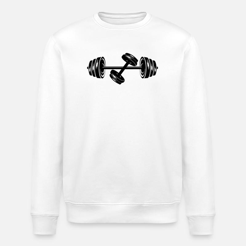 Gewichte Hantelscheiben Hantel 2 - Stanley/Stella Unisex Bio-Sweatshirt ROLLER - Weiß