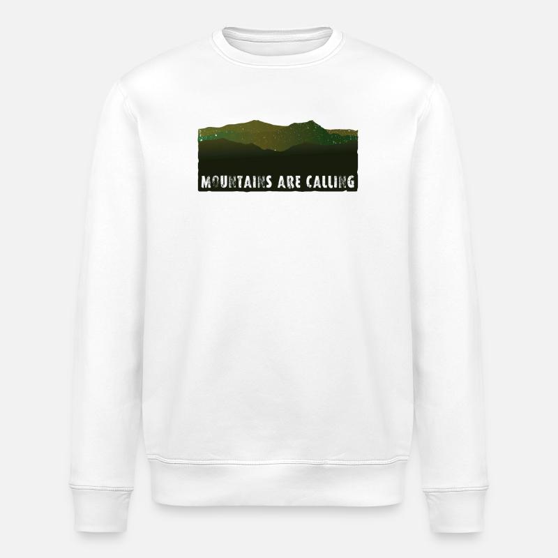 Mountains are Calling | Panorama - Stanley/Stella Unisex Bio-Sweatshirt ROLLER - Weiß