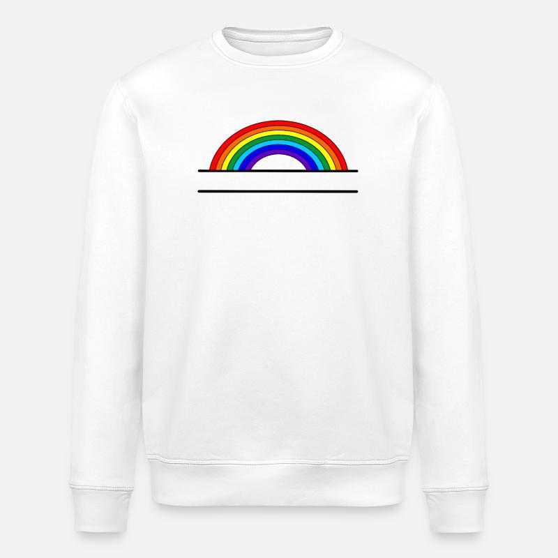 Bannière de nom arc-en-ciel - Sweat bio ROLLER Stanley/Stella Unisexe - blanc