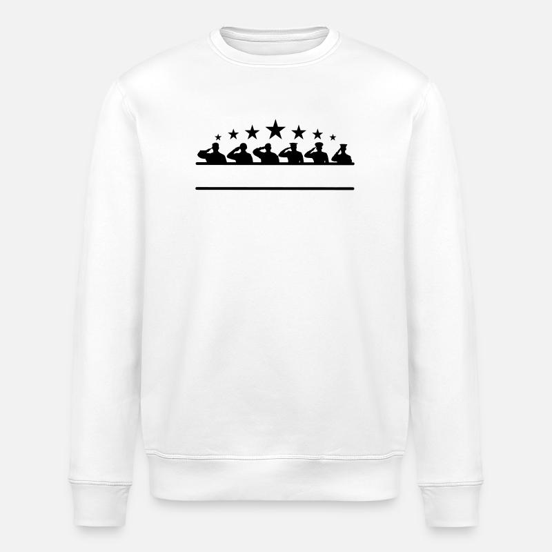 Respect greeting star banner - Stanley/Stella ROLLER Unisex Organic Sweatshirt - white