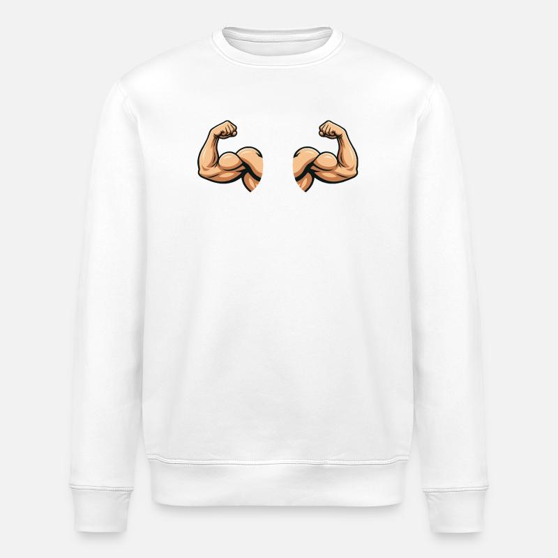 Conception musculaire à double manchon - Sweat bio ROLLER Stanley/Stella Unisexe - blanc