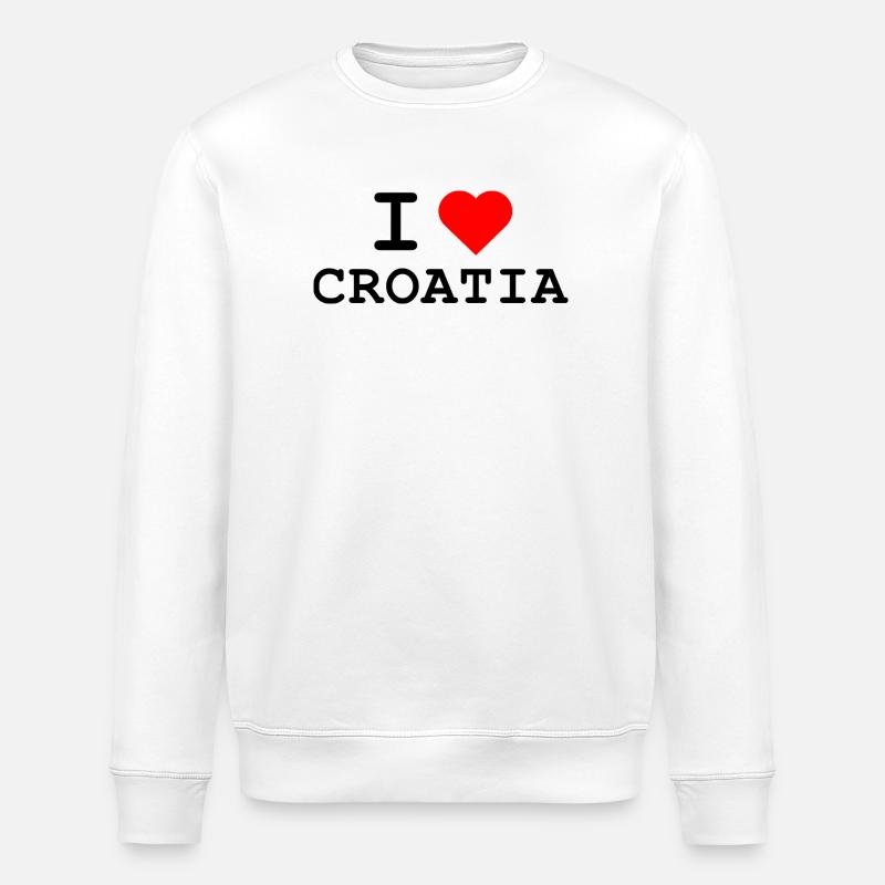 Ich liebe Kroatien - J’aime la Croatie - Sweat bio ROLLER Stanley/Stella Unisexe - blanc