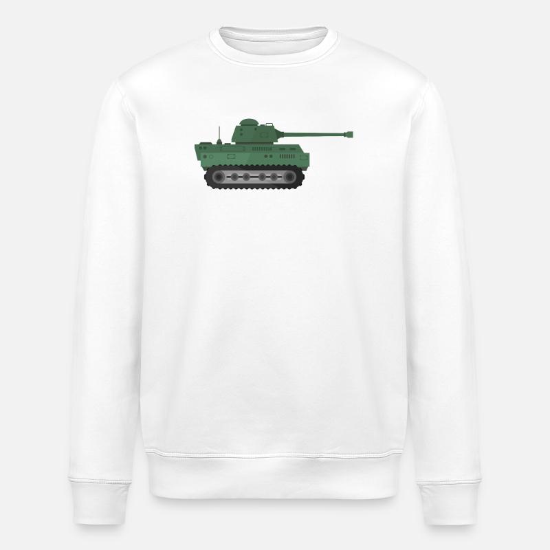 Militärpanzer - Stanley/Stella Unisex Bio-Sweatshirt ROLLER - Weiß