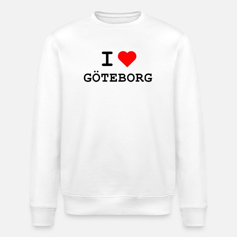 I love Göteborg - Stanley/Stella Unisex Bio-Sweatshirt ROLLER - Weiß
