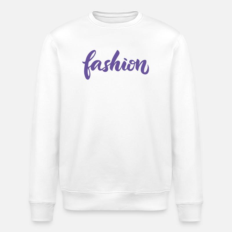 Mode-Violett-Mode-Lettering-Skript-Trend - Stanley/Stella Unisex Bio-Sweatshirt ROLLER - Weiß