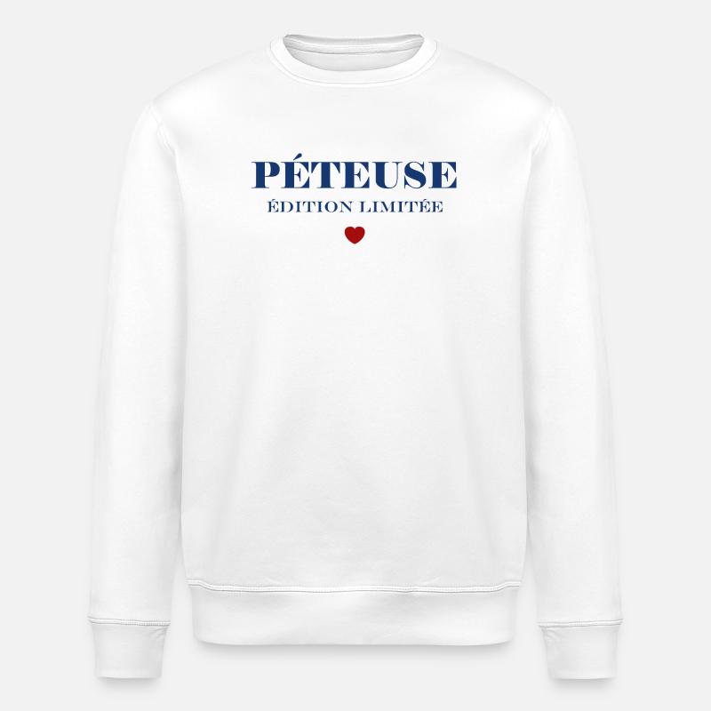 PÉTEUSE Édition Limitée Bleu - Sweat bio ROLLER Stanley/Stella Unisexe - blanc