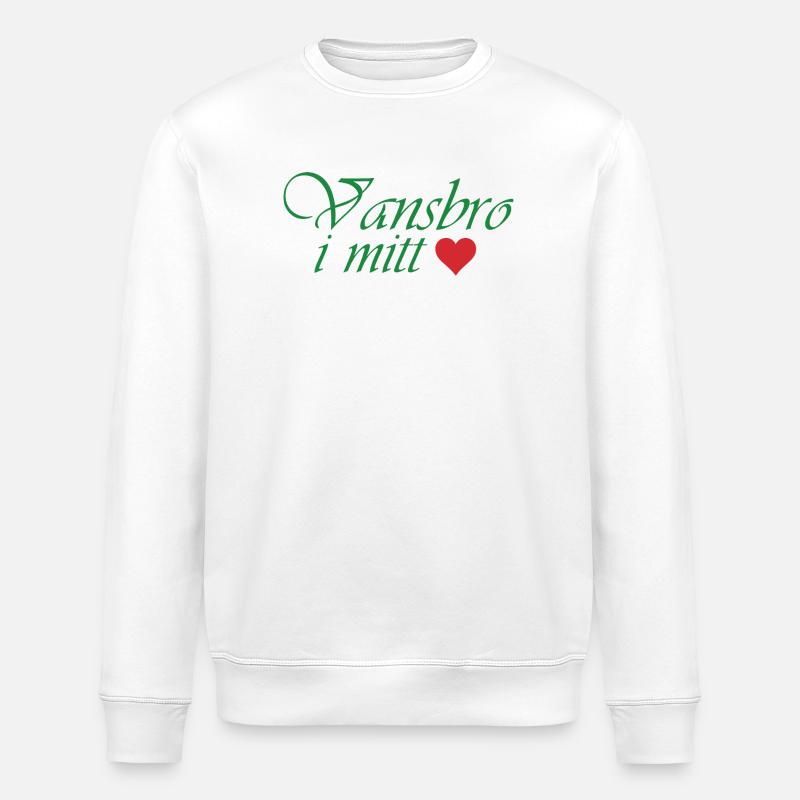 Vansbro dans mon cœur - Sweat bio ROLLER Stanley/Stella Unisexe - blanc