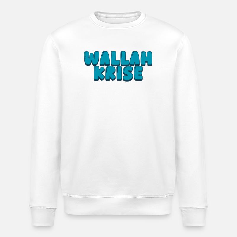Wallah Crisis - Stanley/Stella ROLLER Unisex Organic Sweatshirt - white