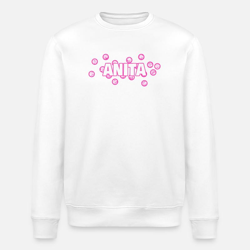 Anita als Name - Stanley/Stella Unisex Bio-Sweatshirt ROLLER - Weiß