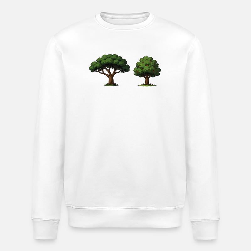 Baumduo Apfelbaum im Gleichgewicht - Stanley/Stella Unisex Bio-Sweatshirt ROLLER - Weiß