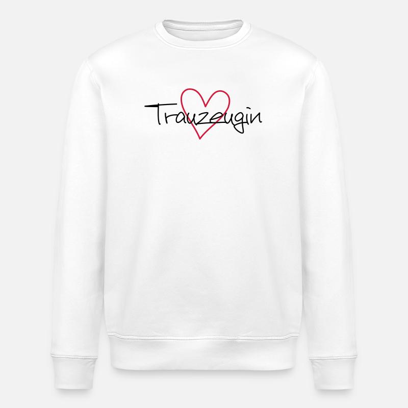 Trauzeugin Herz Junggesellenabschied - Stanley/Stella Unisex Bio-Sweatshirt ROLLER - Weiß