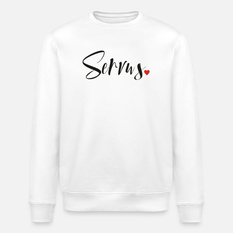 Servus - Hallo und Tschüss - Stanley/Stella Unisex Bio-Sweatshirt ROLLER - Weiß