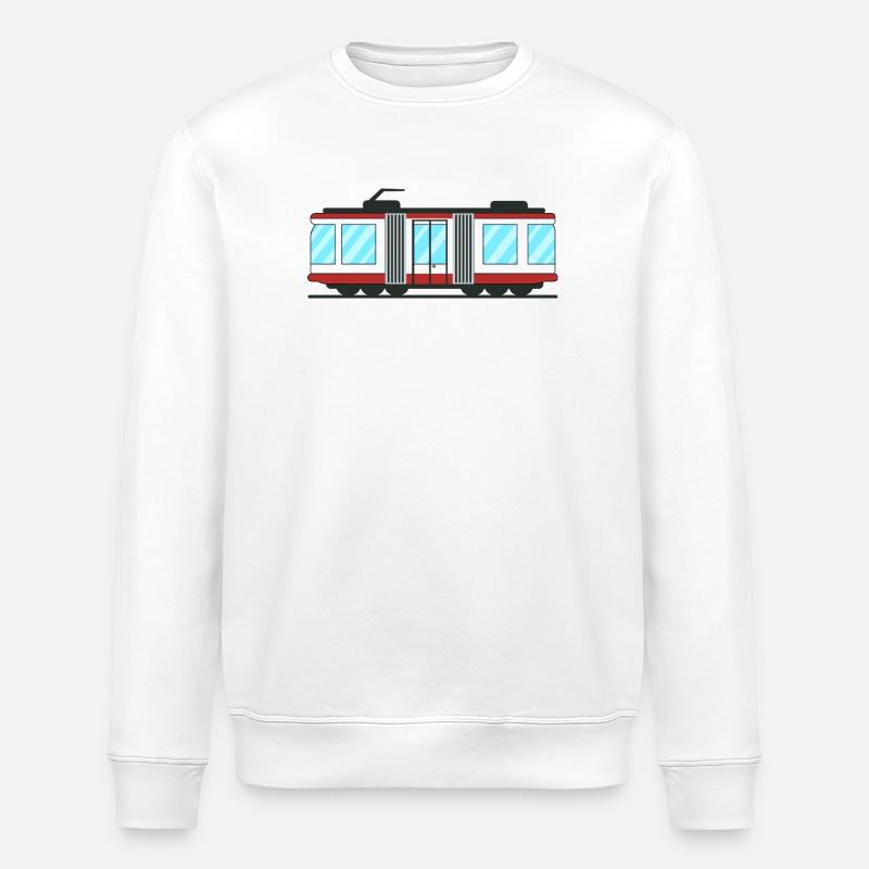 Tram Straßenbahn - Stanley/Stella Unisex Bio-Sweatshirt ROLLER - Weiß