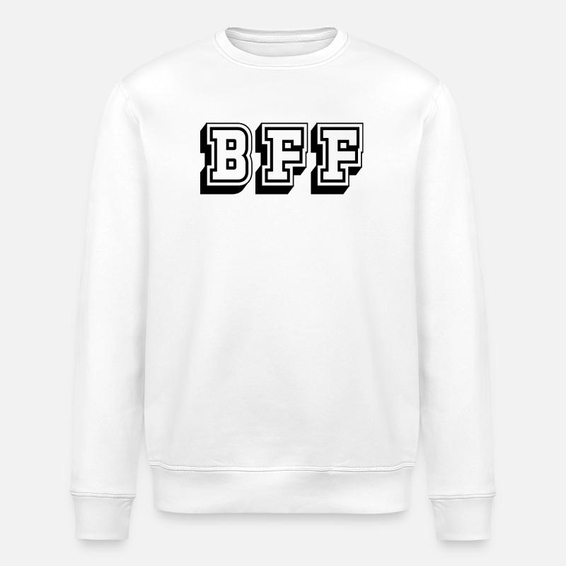 BFF Tshirt black - Stanley/Stella ROLLER Unisex Organic Sweatshirt - white