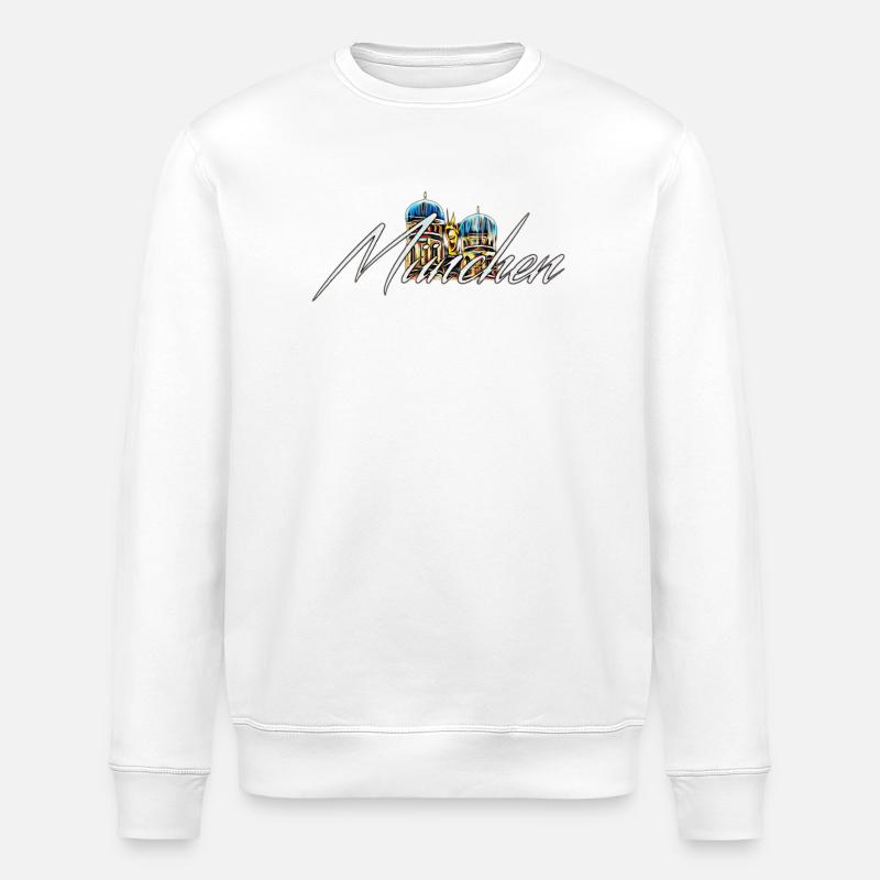 München Abstrakt Schrift - Stanley/Stella Unisex Bio-Sweatshirt ROLLER - Weiß