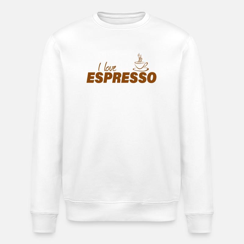 I LOVE ESPRESSO - Stanley/Stella Unisex Bio-Sweatshirt ROLLER - Weiß