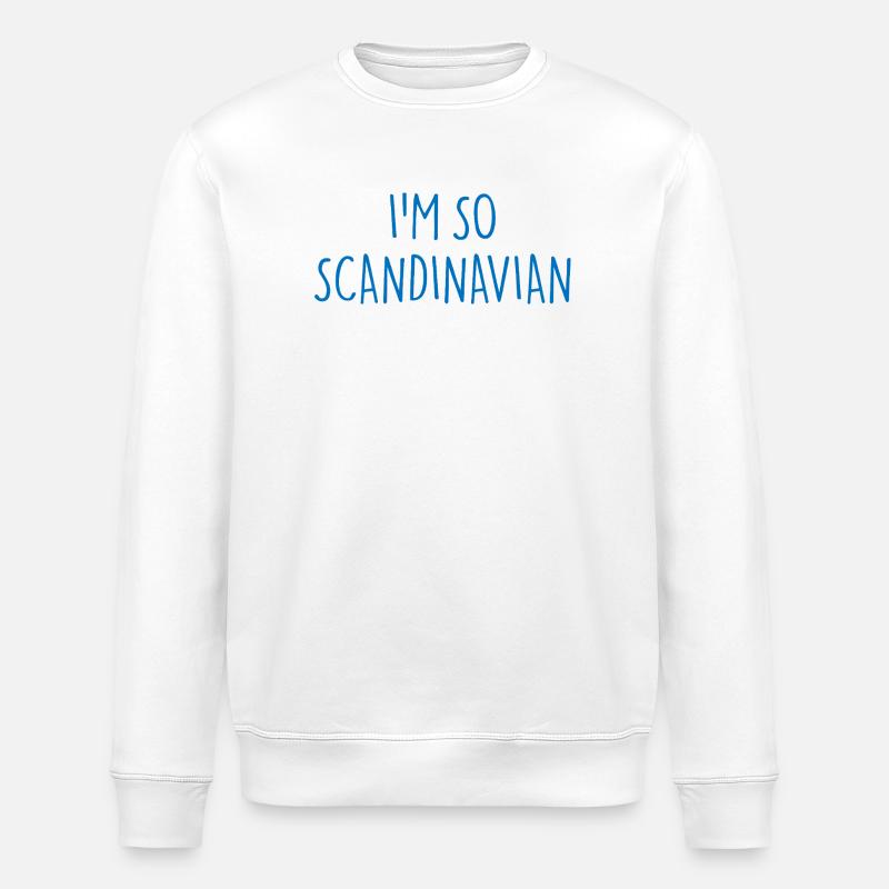 JE SUIS TELLEMENT SCANDINAVE Scandinavie - Sweat bio ROLLER Stanley/Stella Unisexe - blanc