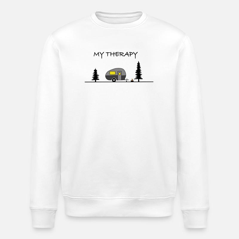 My Therapy - Camping - Stanley/Stella Unisex Bio-Sweatshirt ROLLER - Weiß